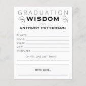 Graduation Party Wisdom Card Black Gold Guests (Voorkant)