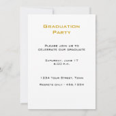 Graduation Party Yellow Photo Invitation Kaart (Achterkant)