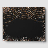 Graduation party zwart goud schittert gastenboek (Achterkant)