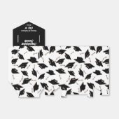 Graduation Party Zwart Petten op Wit Dank je Bedankdoosjes (Uitgevouwen)