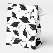 Graduation Party Zwart Petten op Wit Dank je Bedankdoosjes (Achterkant)