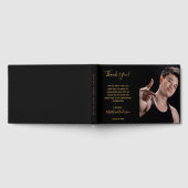 Graduation party zwarte foto bedankt gastenboek (Volledig)