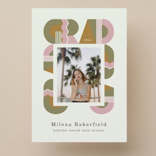 Graduation photo announcement card 2026 invitation kaart
