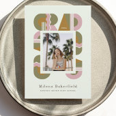 Graduation photo announcement card 2026 retro aankondiging