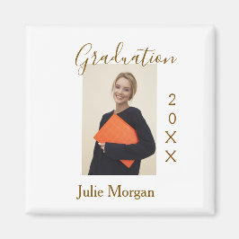 Graduation photo brown golden year 20XX namesimple Magneet