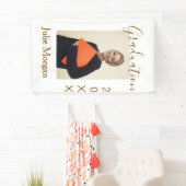 Graduation photo brown golden year 20XX namesimple Spandoek (Insitu)