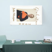 Graduation photo brown golden year 20XX namesimple Spandoek (Beurs)