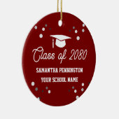 Graduation Photo Christmas Keramisch Ornament (Rechts)