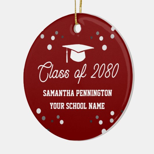 Graduation Photo Christmas Keramisch Ornament (Links)