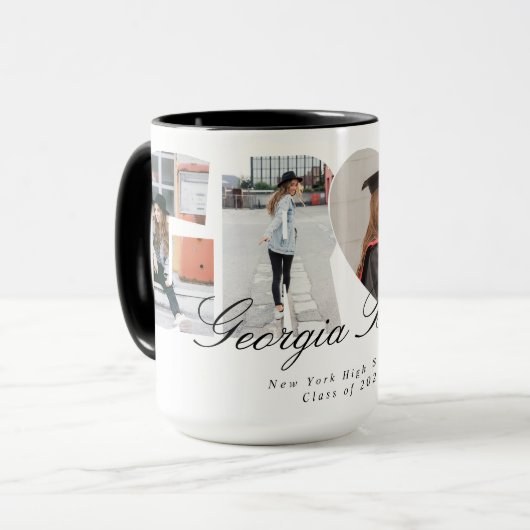 Graduation Photo Collage Graduate Gift Keepsake Mok (Voorkant links)