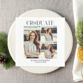 Graduation Photo Collage Modern Elegant Servet