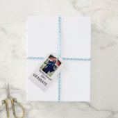 Graduation photo name year class university simple cadeaulabel (Met Touw)
