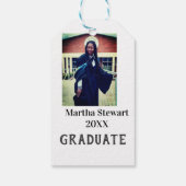 Graduation photo name year class university simple cadeaulabel (Achterkant)