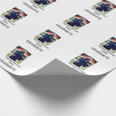 Graduation photo name year class university simple cadeaupapier (Hoek)