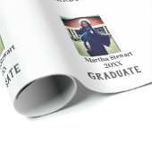 Graduation photo name year class university simple cadeaupapier (Rol Hoek)