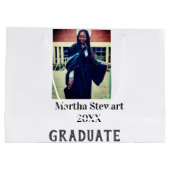 Graduation photo name year class university simple groot cadeauzakje (Achterkant)