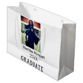 Graduation photo name year class university simple groot cadeauzakje (Voorkant Gekanteld)