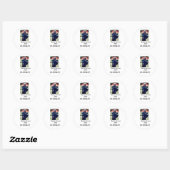 Graduation photo name year class university simple ronde sticker (Vel)