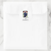 Graduation photo name year class university simple ronde sticker (Tas)