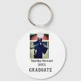 Graduation photo name year class university simple sleutelhanger