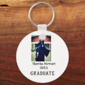 Graduation photo name year class university simple sleutelhanger (Achterkant)