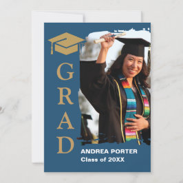 Graduation Photo Party Invitation Announcement Kaart
