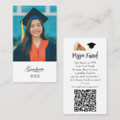 Graduation "Pizza Fund" Enclosure card Visitekaartje (Voorkant / Achterkant)