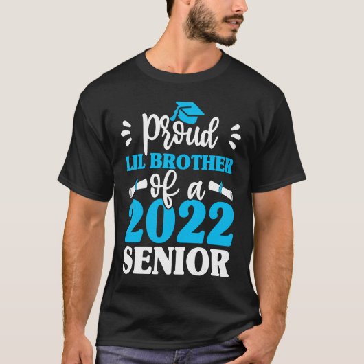 Graduation  Proud Lil Brother Of 2022 Senior Gradu T-shirt (Voorkant)