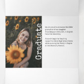 Graduation Retro 10 Photo White Drieluik Aankondiging (Binnenkant midden)