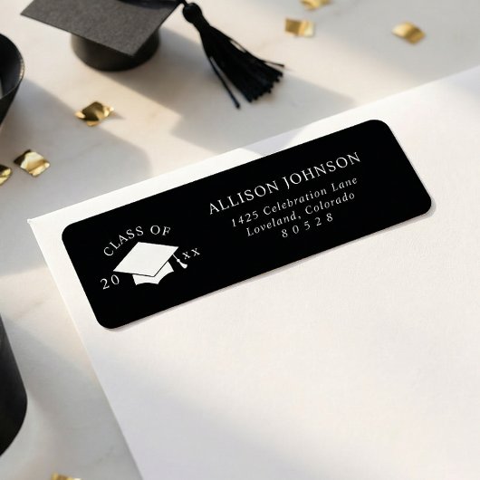 Graduation Return Address Etiket