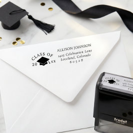 Graduation Return Address Zelfinktende Stempel