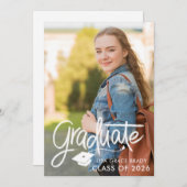 Graduation Script Announcement Kaart (Voorkant / Achterkant)