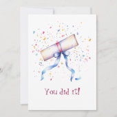 Graduation Scroll and Ribbon You Did It (Voorkant)