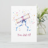 Graduation Scroll and Ribbon You Did It (Staand voorkant)