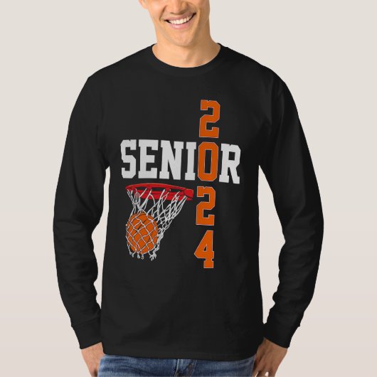 Graduation Senior Class 2024 Graduate Basketball P T-shirt (Voorkant)