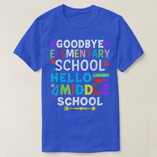 Graduation Shirt for 5th Grader Goodbye Hello Midd (Design voorkant)