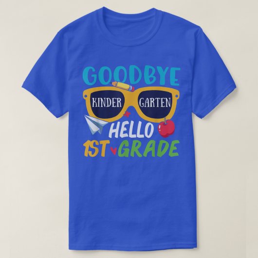 Graduation Shirt Goodbye Kindergarten Hello 1st Gr (Design voorkant)