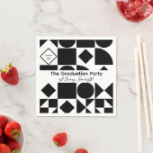 Graduation Simplistic Geometry Black and White Servet (Insitu)