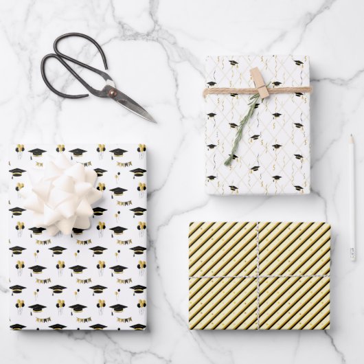 Graduation Sparkle Set 3 Inpakpapier Vel (Voorkant)