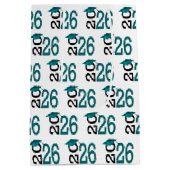Graduation Teal and Black for 2026 Medium Cadeauzakje (Achterkant)