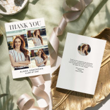 Graduation Thank you Photo Collage Modern Class