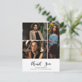 Graduation Thank You Script Three Grad Photo Briefkaart (Staand voorkant)