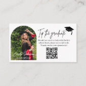 Graduation Tip Card QR Code Money Gift Informatiekaartje (Voorkant)
