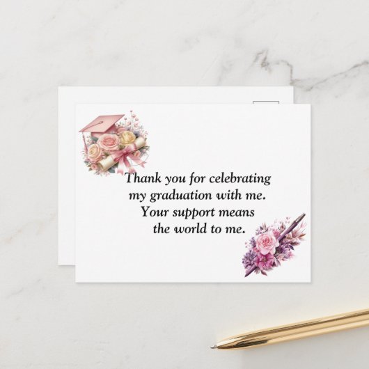  Graduation- Universal Design for all ages Briefkaart (Voorkant / Achterkant in situ)