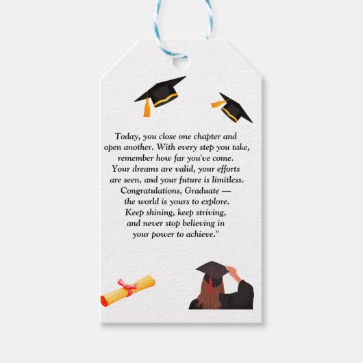  Graduation- Universal Design for all ages Cadeaulabel (Voorkant)