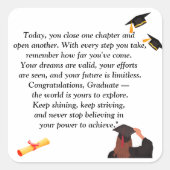 Graduation- Universal Design for all ages Vierkante Sticker (Voorkant)