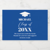 Graduation wine label sparkling wijnetiket (Enkel label)