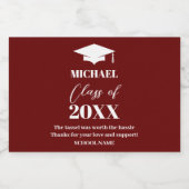 Graduation wine label sparkling wijnetiket (Enkel label)