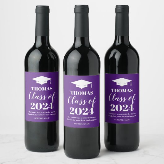 Graduation wine label wijn etiket (Flessen)