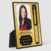 Graduation With Honors Photo Plaque Gold Fotoplaat (Zijkant)